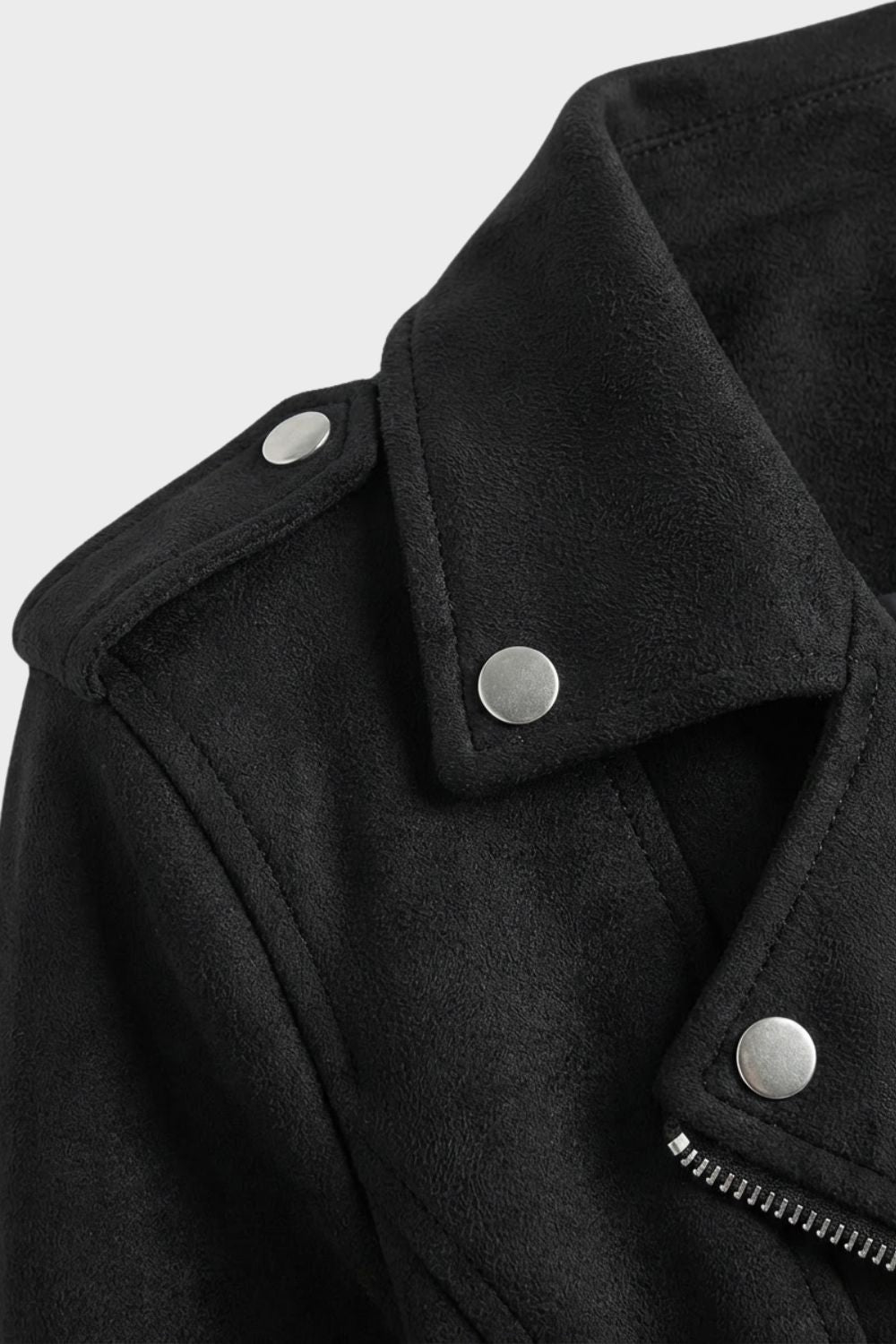 Lederjacke Damen Bikerjacke mit Reißverschluss