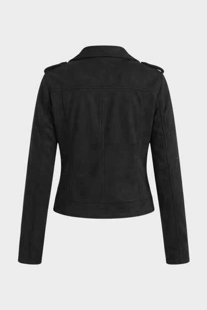 Lederjacke Damen Bikerjacke mit Reißverschluss