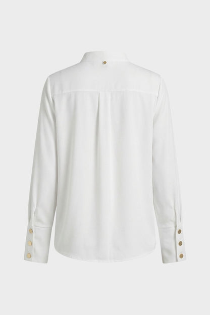 Bluse Damen Stehkragen mit Knopfleiste Langarm