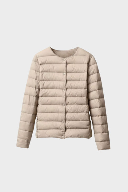 Steppjacke Damen Leichtjacke mit Druckknöpfen