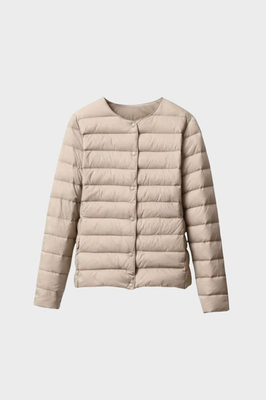 Steppjacke Damen Leichtjacke mit Druckknöpfen