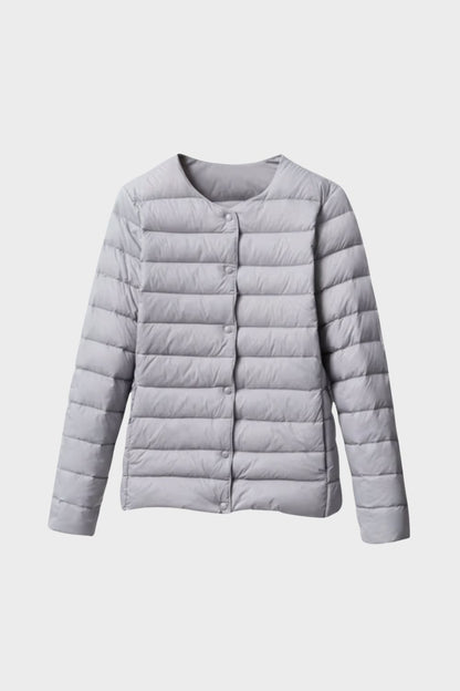 Steppjacke Damen Leichtjacke mit Druckknöpfen