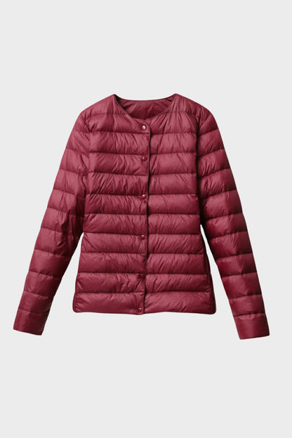 Steppjacke Damen Leichtjacke mit Druckknöpfen