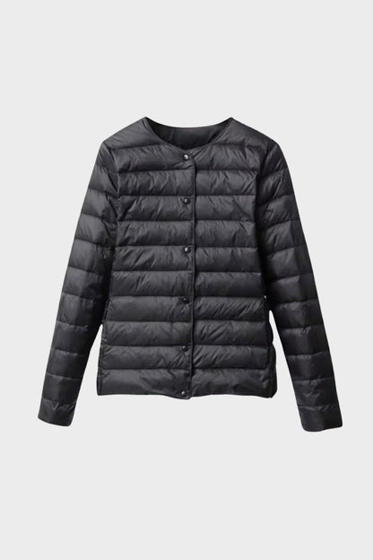Steppjacke Damen Leichtjacke mit Druckknöpfen