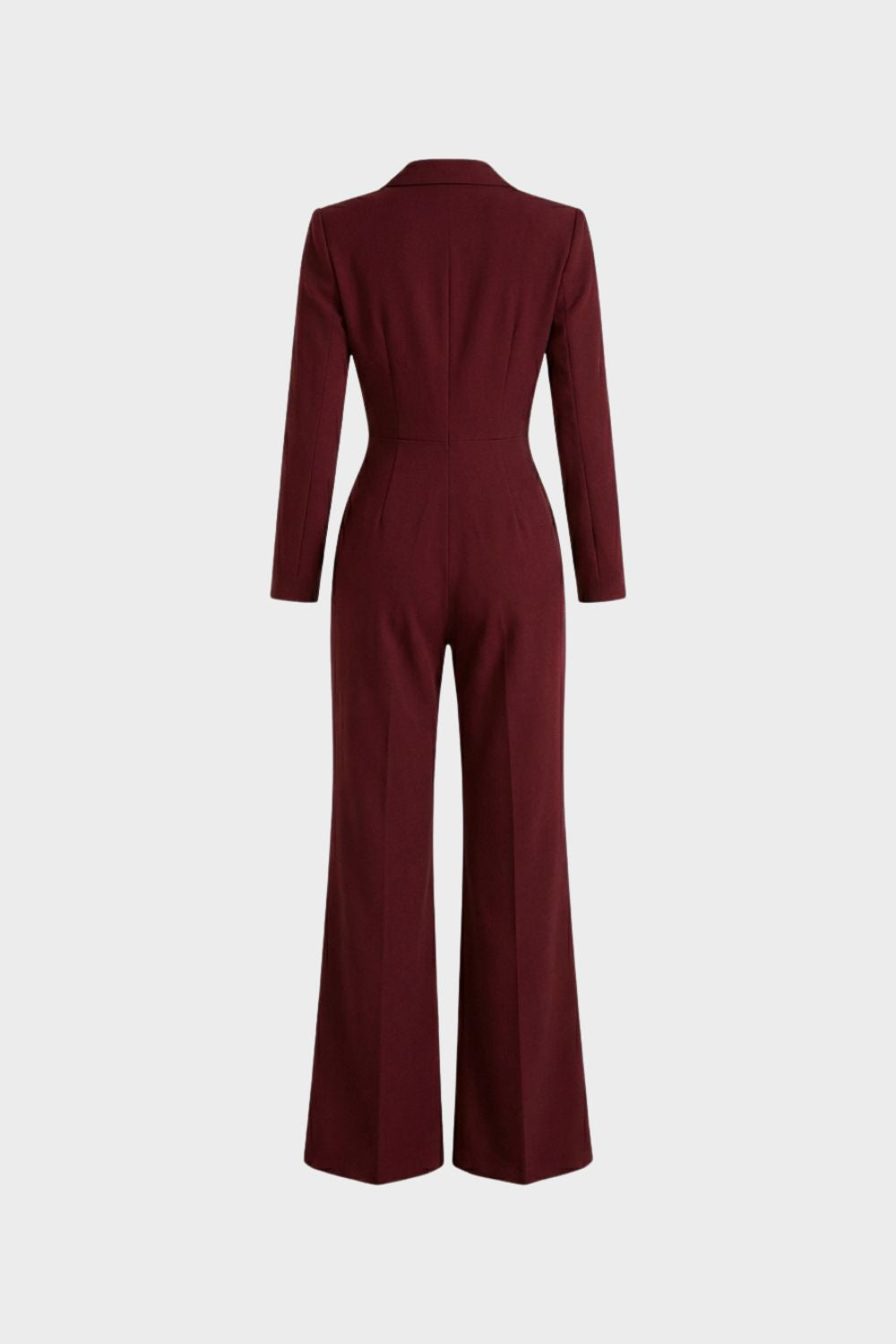Jumpsuit Damen Elegant Bordeaux mit weitem Bein