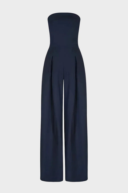Jumpsuit Damen Bandeau mit weitem Bein