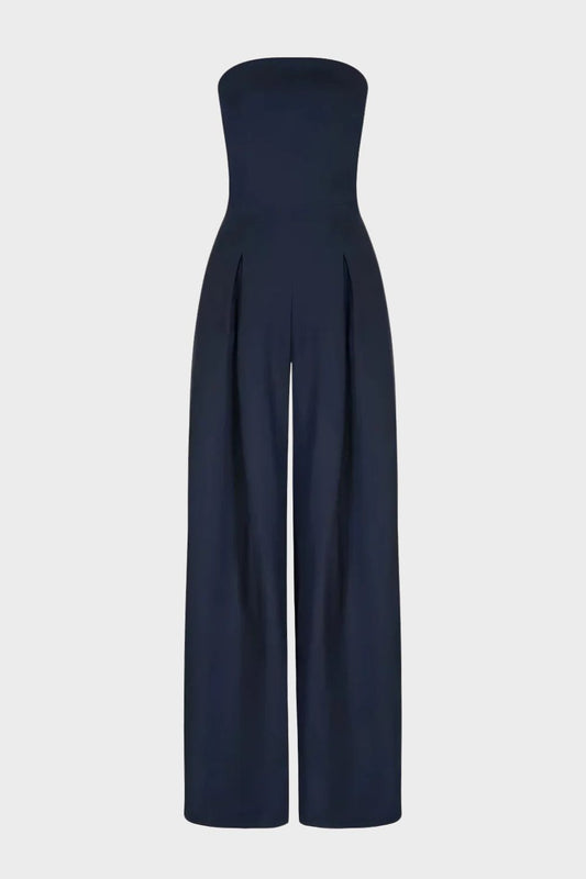 Jumpsuit Damen Bandeau mit weitem Bein