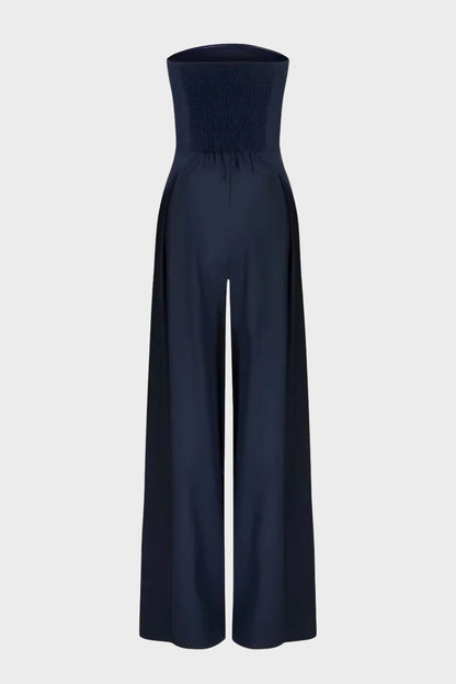 Jumpsuit Damen Bandeau mit weitem Bein