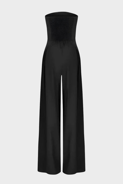 Jumpsuit Damen Bandeau mit weitem Bein