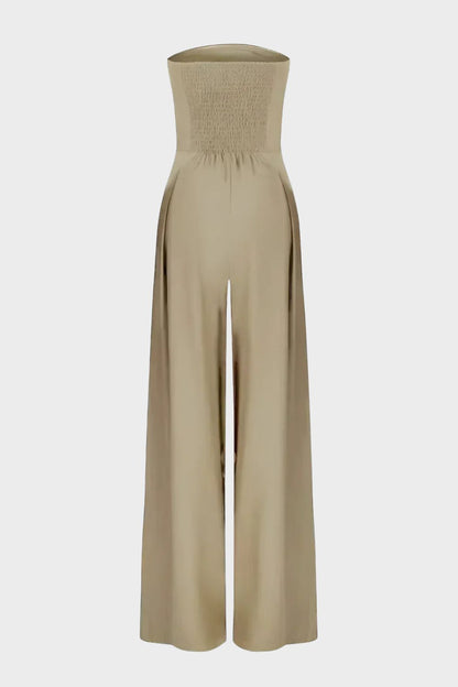 Jumpsuit Damen Bandeau mit weitem Bein