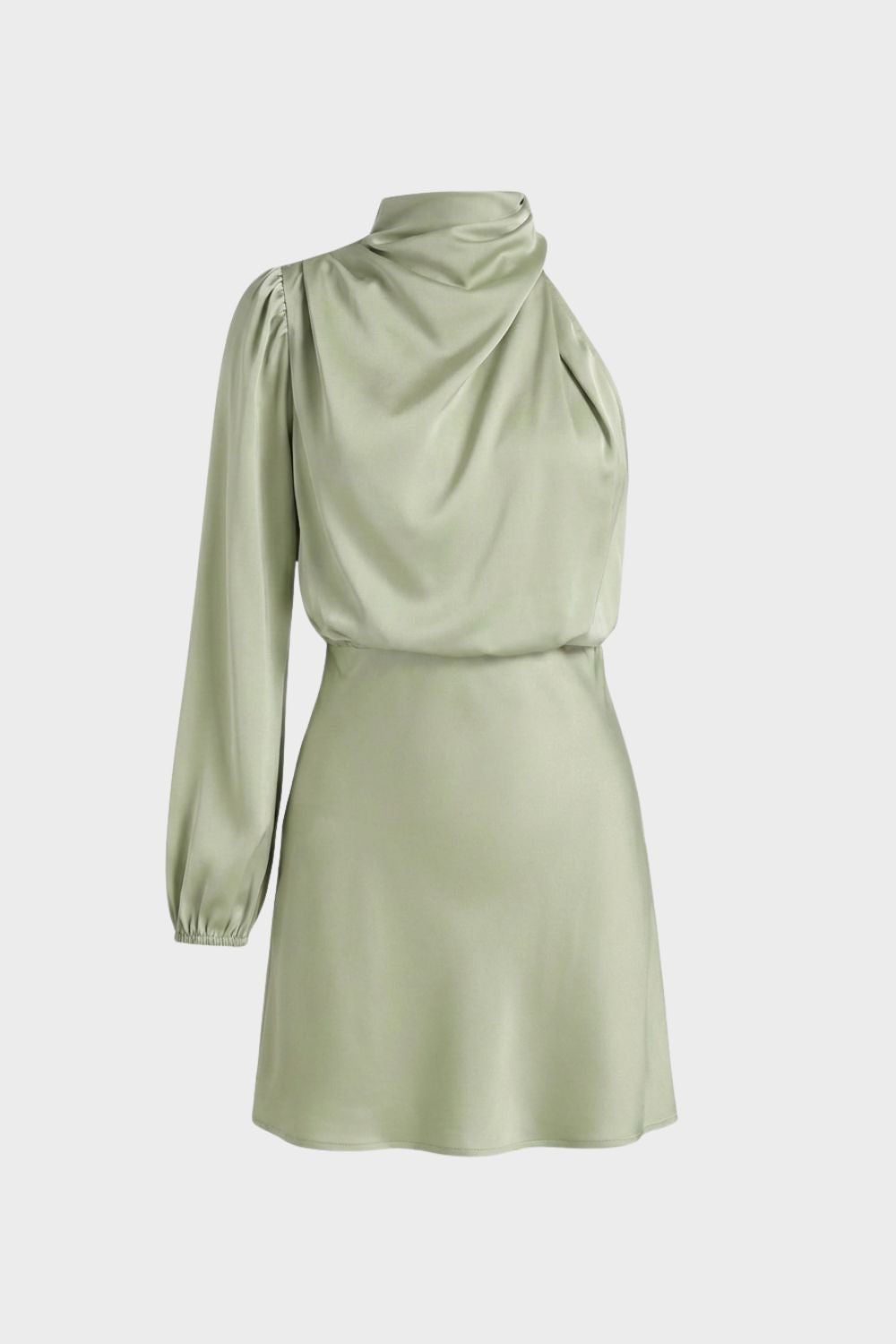 Kleid Damen Langarm mit Stehkragen