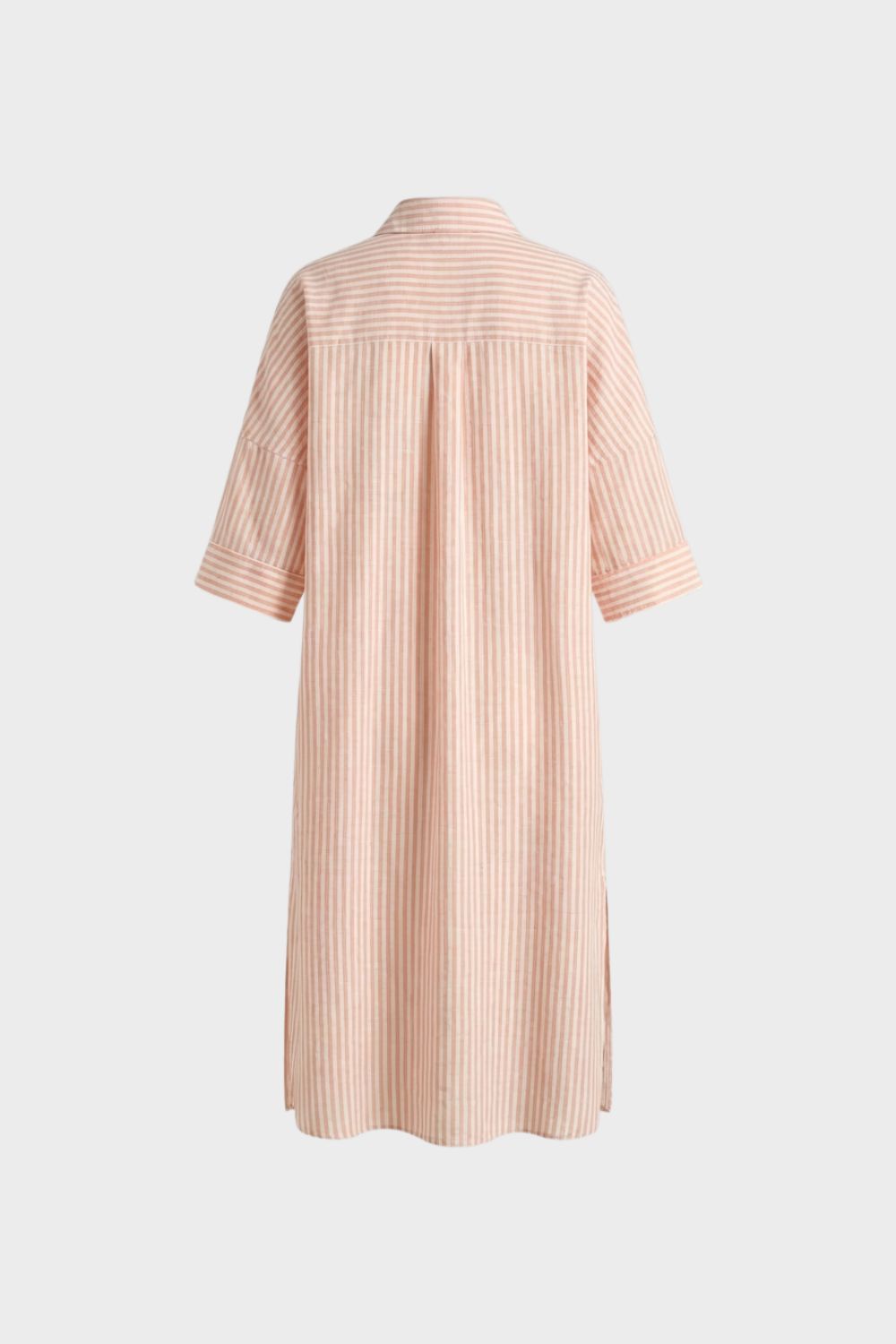 Hemdblusenkleid Damen gestreift mit Knopfleiste