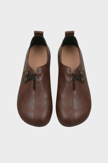 Ballerinas Damen mit Cut Out und Knopfdetail