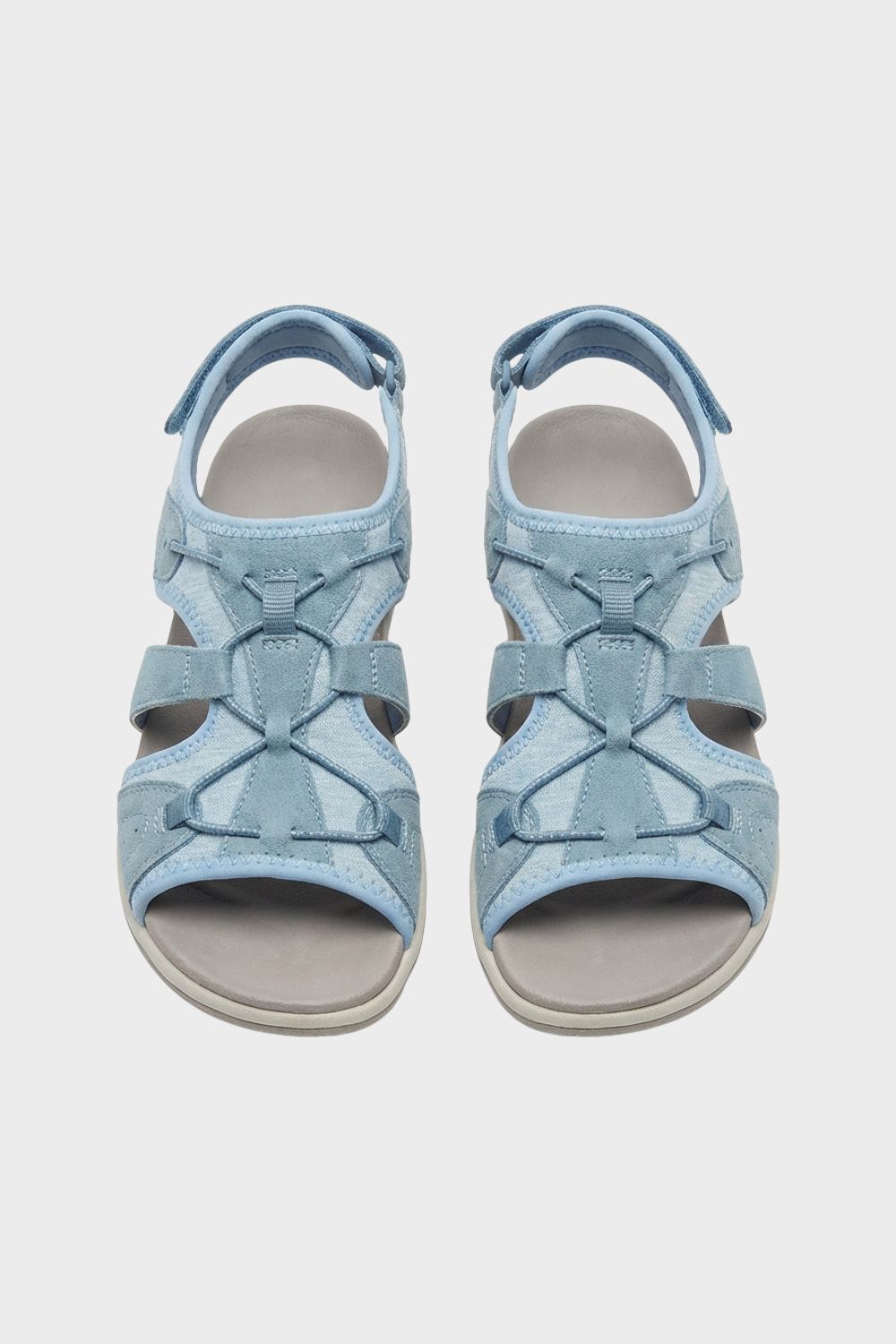 Sandalen Damen mit Klettverschluss und Riemen