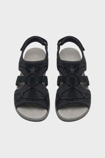 Sandalen Damen mit Klettverschluss und Riemen