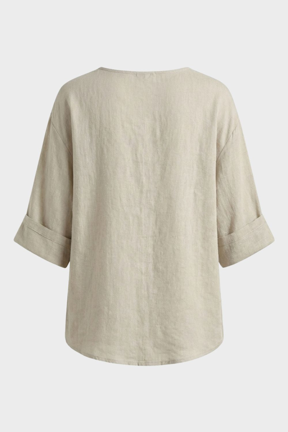 Bluse Damen mit V Ausschnitt und Knopf
