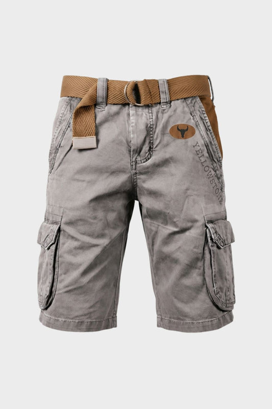 Cargo Shorts Herren kurze Hose mit Taschen und Gürtel