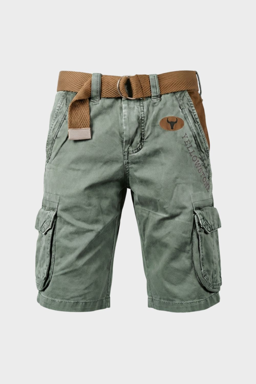 Cargo Shorts Herren kurze Hose mit Taschen und Gürtel