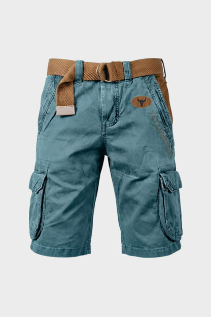 Cargo Shorts Herren kurze Hose mit Taschen und Gürtel