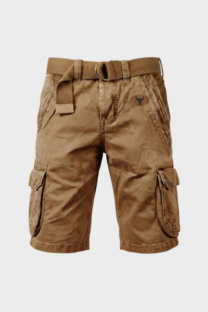 Cargo Shorts Herren kurze Hose mit Taschen und Gürtel