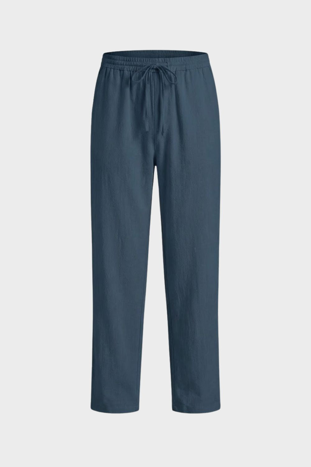 Herren Leinenhose mit Gummibund und Kordelzug