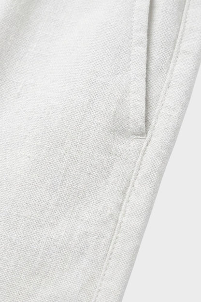 Herren Leinenhose mit Gummibund und Kordelzug
