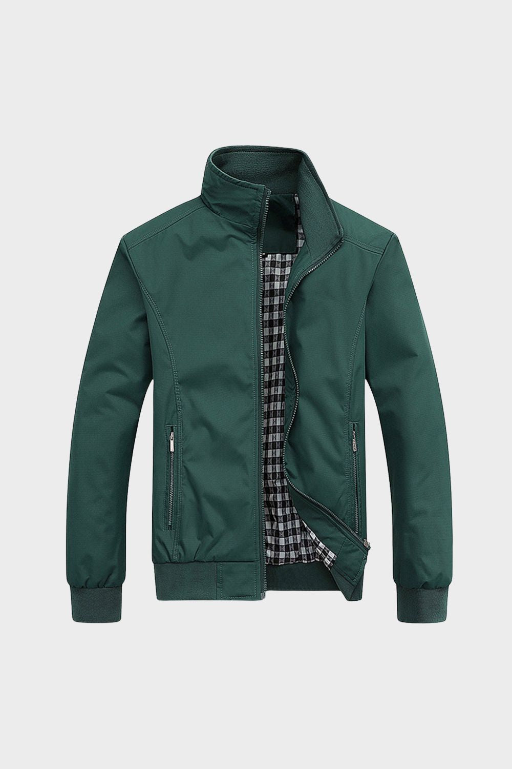 Herren Jacke mit Stehkragen und Reißverschluss