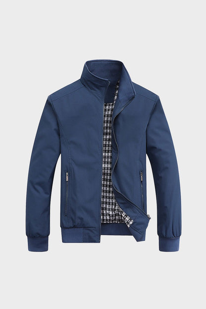 Herren Jacke mit Stehkragen und Reißverschluss