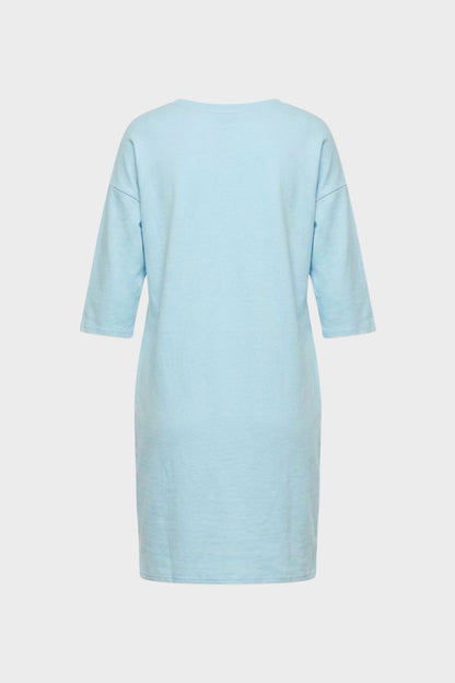 Kleid Damen Jerseykleid mit Rundhals und 3 4 Arm