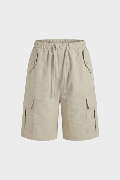 Damen Cargo Shorts mit elastischem Bund