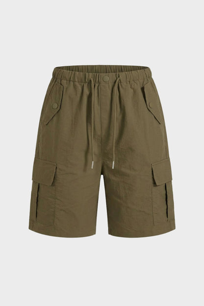 Damen Cargo Shorts mit elastischem Bund