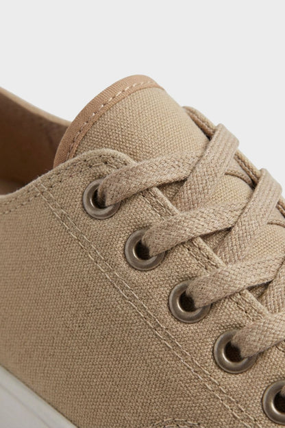 Sneaker Damen Turnschuhe Low mit Schnürung und Gummikappe