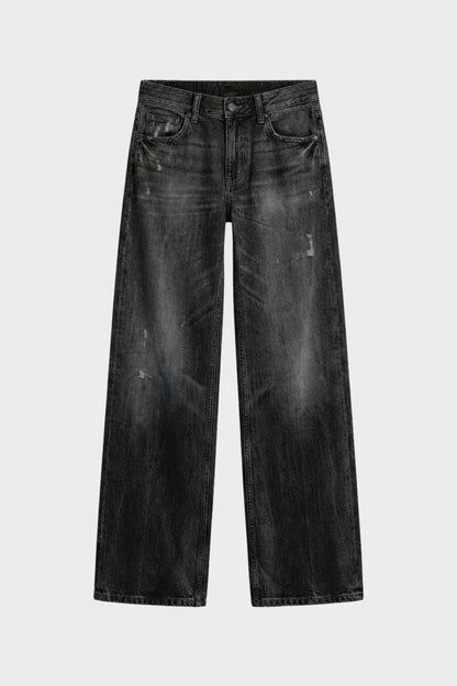 Damen Wide Leg Jeans mit Used Look