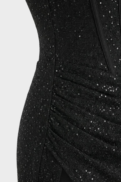 Damen Abendkleid lang mit Spaghettiträgern