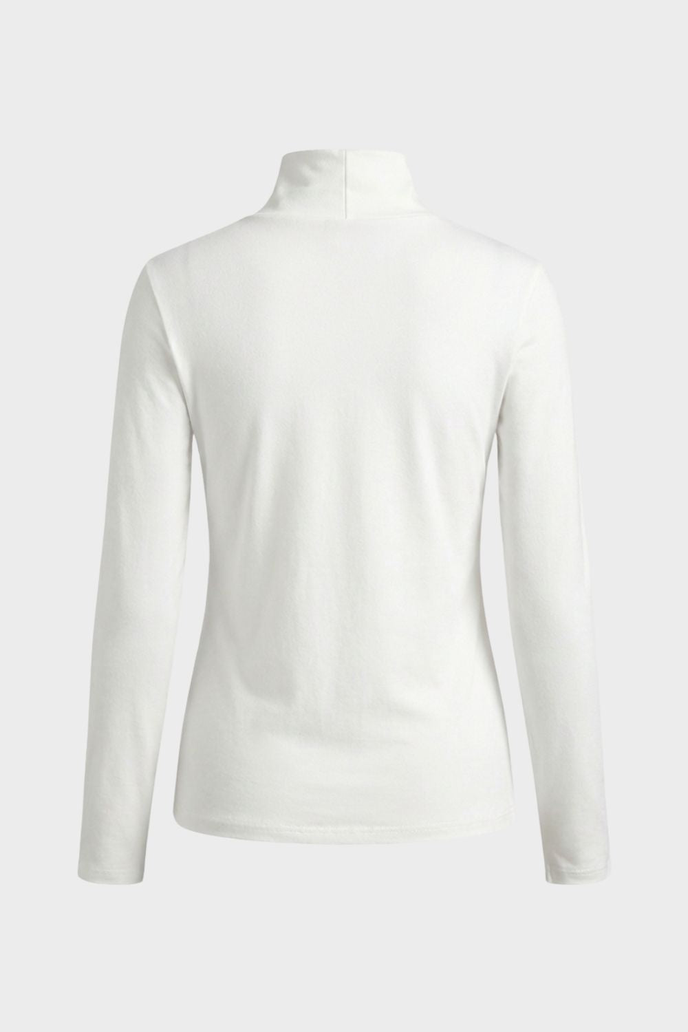 Damen Langarmshirt mit Stehkragen und V-Ausschnitt