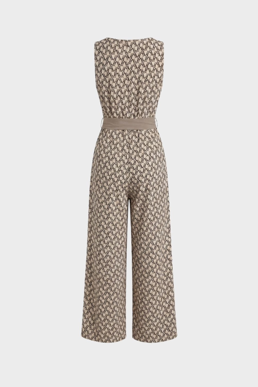 Damen Jumpsuit mit V-Ausschnitt und weitem Bein