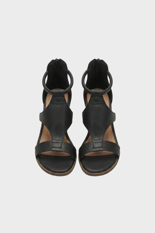 Sandalen Damen mit Knöchelriemen und Blockabsatz