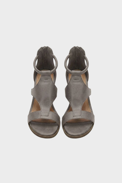 Sandalen Damen mit Knöchelriemen und Blockabsatz