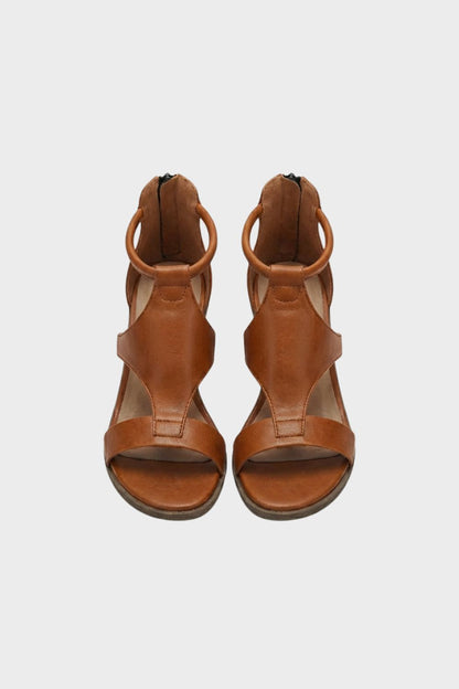 Sandalen Damen mit Knöchelriemen und Blockabsatz