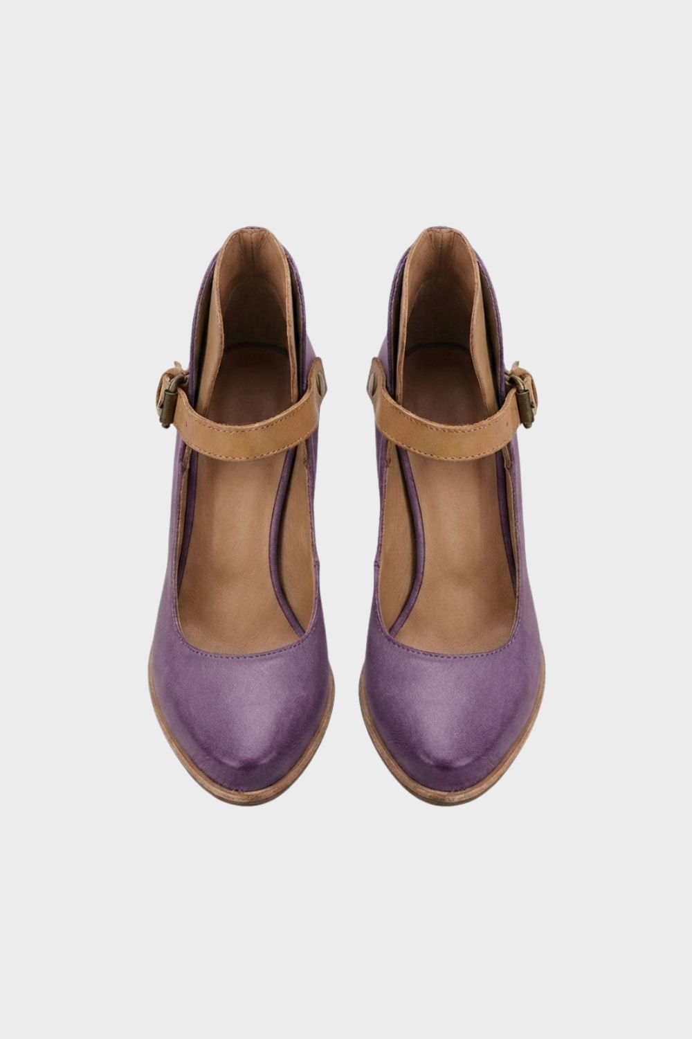 Damen Pumps mit Riemchen und Blockabsatz