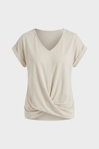 Damen T-Shirt mit V-Ausschnitt und Kurzarm