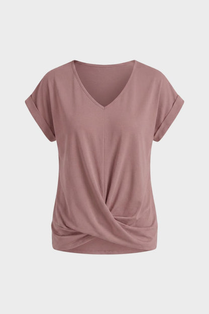 Damen T-Shirt mit V-Ausschnitt und Kurzarm