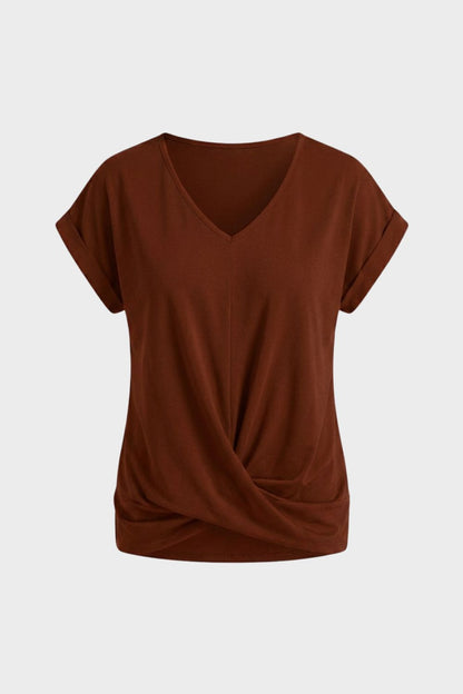 Damen T-Shirt mit V-Ausschnitt und Kurzarm