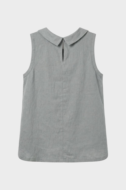 Damen Bluse ärmellos mit Rundhals