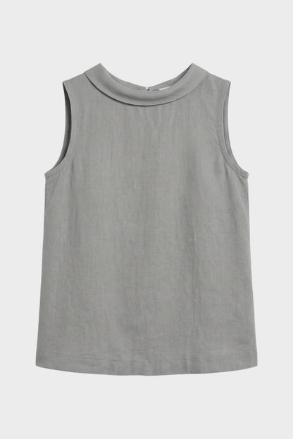 Damen Bluse ärmellos mit Rundhals