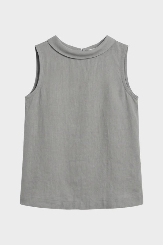 Damen Bluse ärmellos mit Rundhals