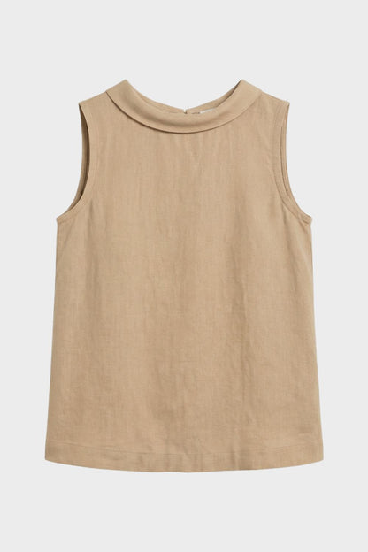 Damen Bluse ärmellos mit Rundhals