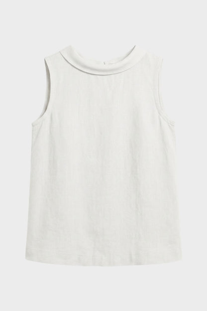 Damen Bluse ärmellos mit Rundhals
