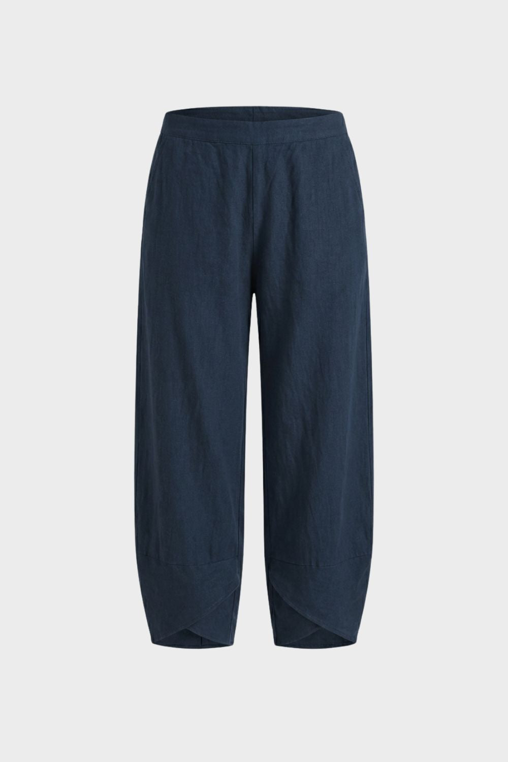 Damen Stoffhose mit Gummibund und weitem Bein