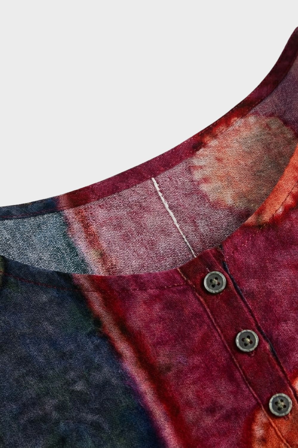 Bluse Damen 3/4 Arm mit Rundhals Buntes Muster
